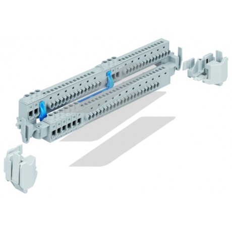 Дворядна клемна рейка PE/N з 6 гвинтовими затискними точками, 2, 5 мм² -16 мм² та 2 1/2 x 14 безгвинтовими затискними точками 1, 5 мм² -4 мм², Spelsberg
